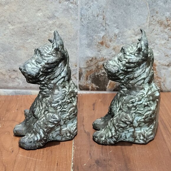 McClelland Barclay 1932 Pair of Bronze Bookends Scottish Terriers - Picture 13 of 15